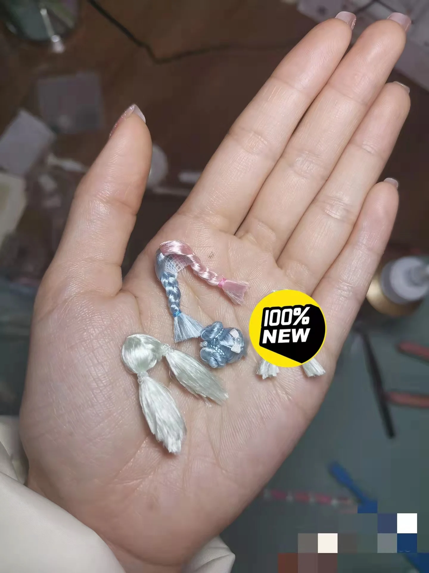 Mini 4cmBJD doll wig silk wig accessories Only sell wigs.