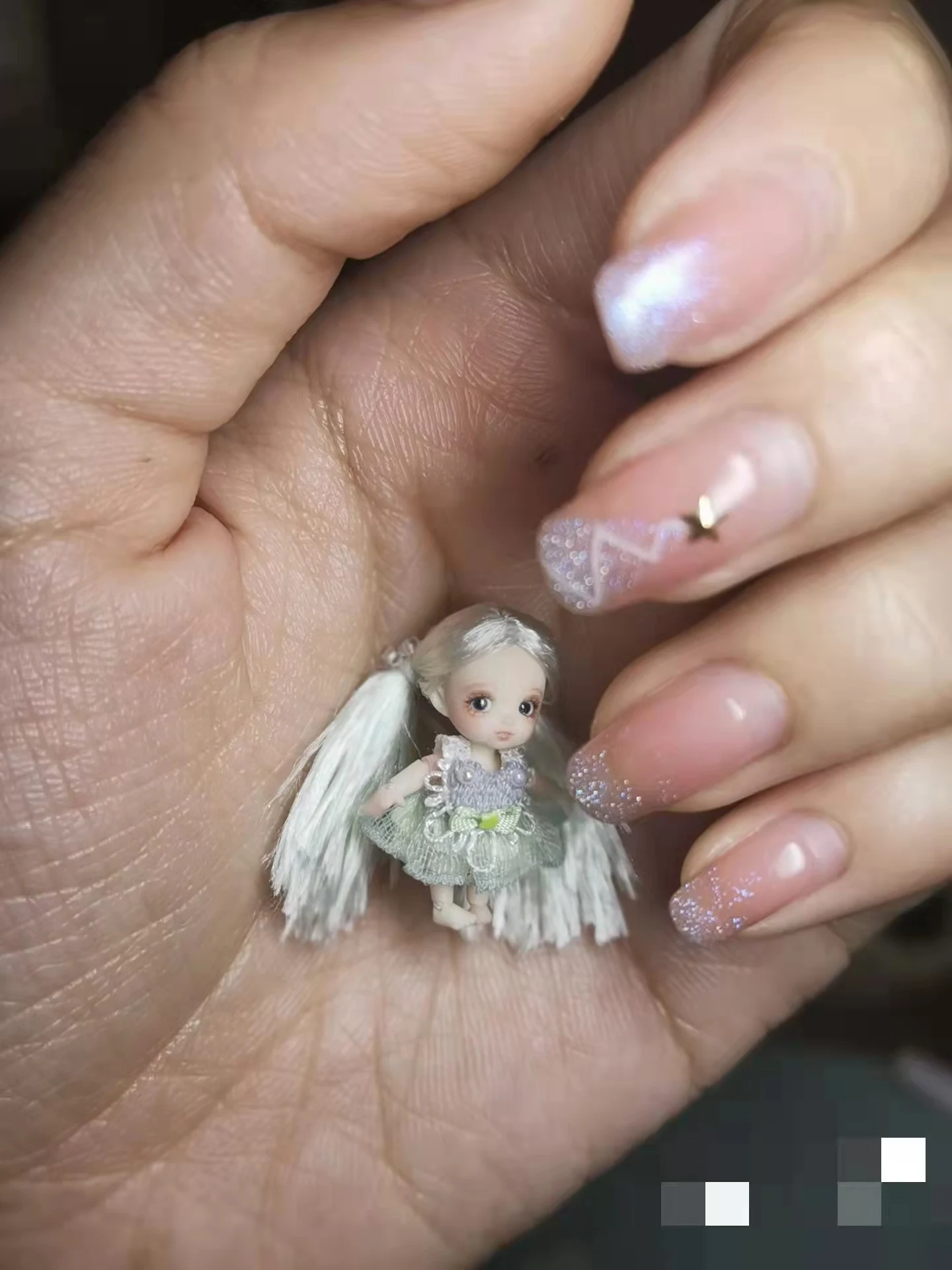 Mini 4cmBJD doll wig silk wig accessories Only sell wigs.