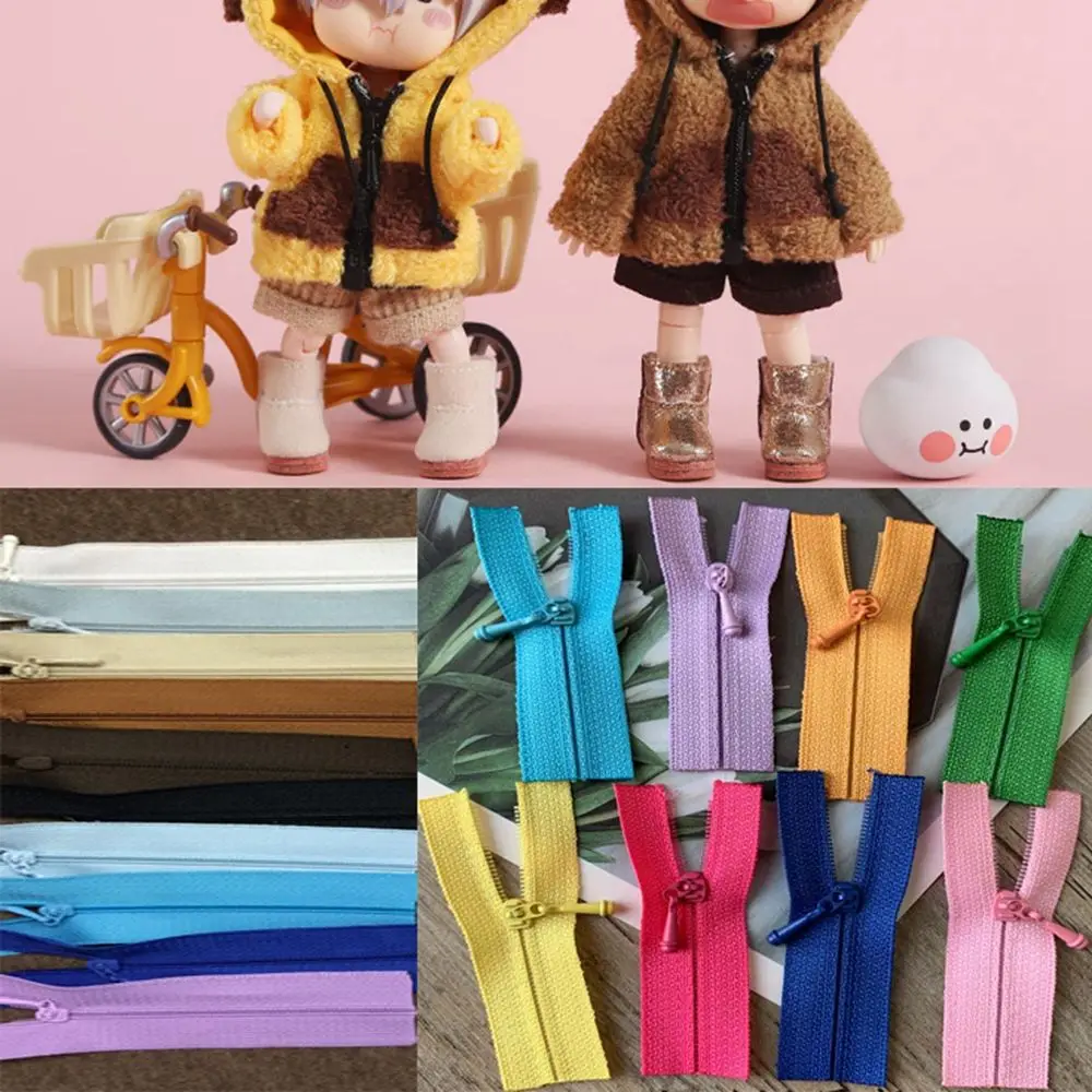 5pcs Invisible Mini Zippers Doll Clothing Zipper DIY Handmade Sewing Scrapbooking Garment Applique DIY Doll Clothes Accessories