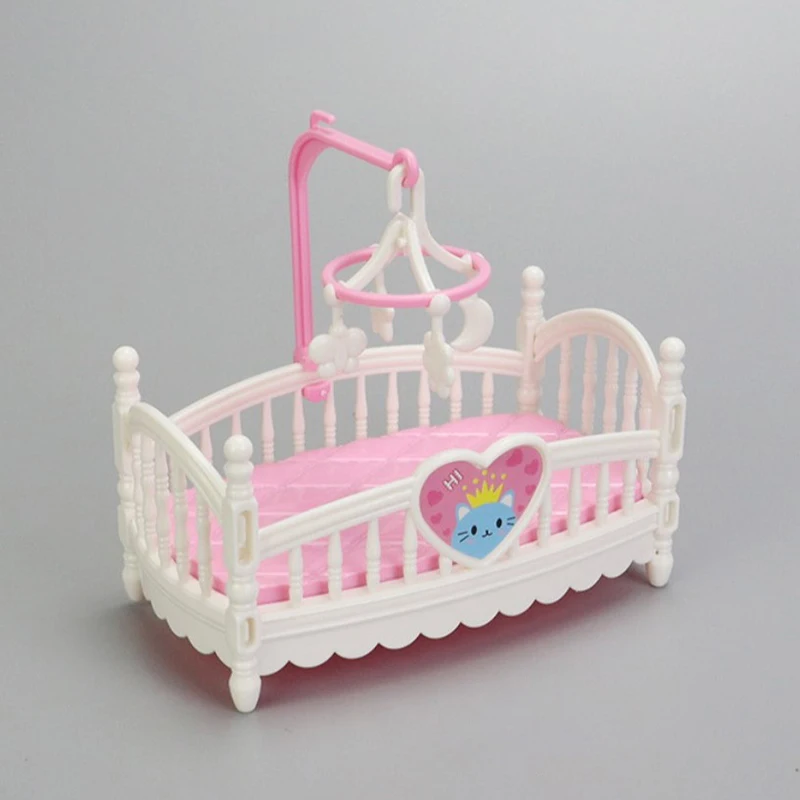 1:12 Dollhouse Miniature Baby Room Bassinet Bed Cradle Bed Furniture Model Decor