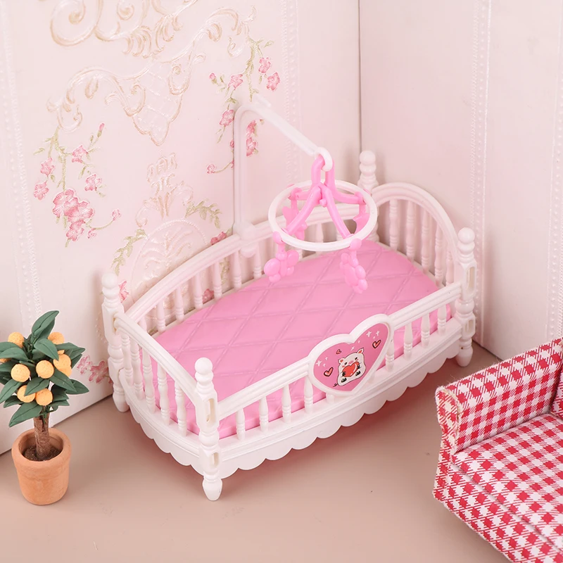 1:12 Dollhouse Miniature Baby Room Bassinet Bed Cradle Bed Furniture Model Decor