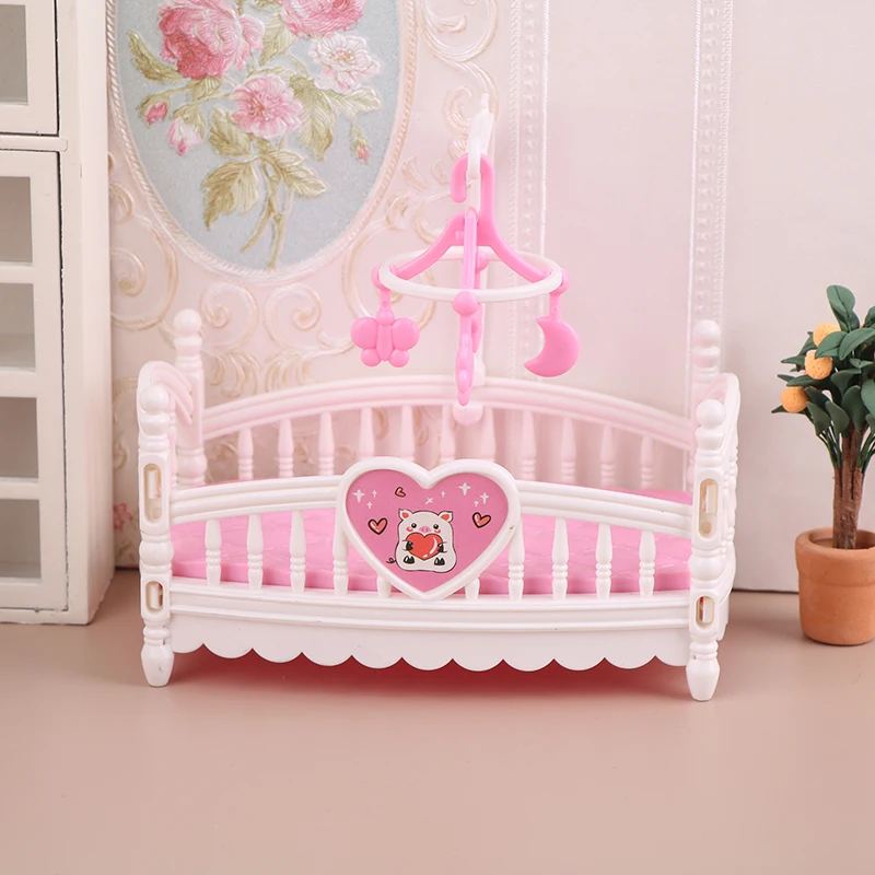 1:12 Dollhouse Miniature Baby Room Bassinet Bed Cradle Bed Furniture Model Decor