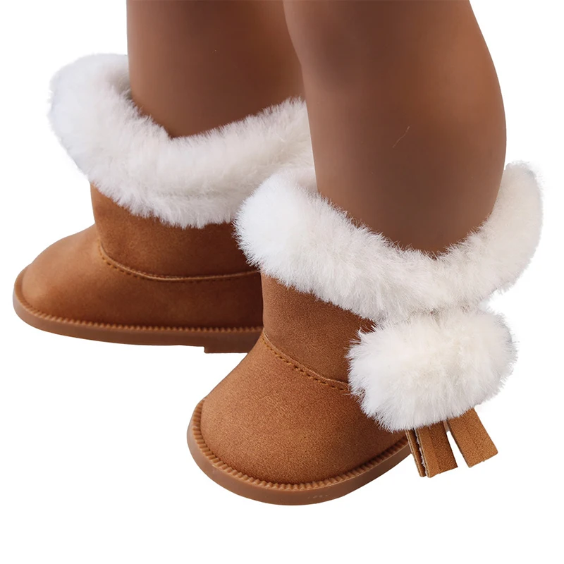 7cm Flower Sequins, Cartoons Doll Shoes Skating Shoes Snow Boots For 43cm Baby New Born&18inch American,OG Girl Doll Accessories