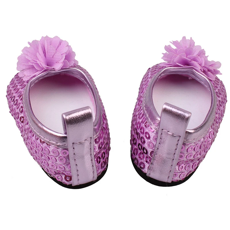 7cm Flower Sequins, Cartoons Doll Shoes Skating Shoes Snow Boots For 43cm Baby New Born&18inch American,OG Girl Doll Accessories