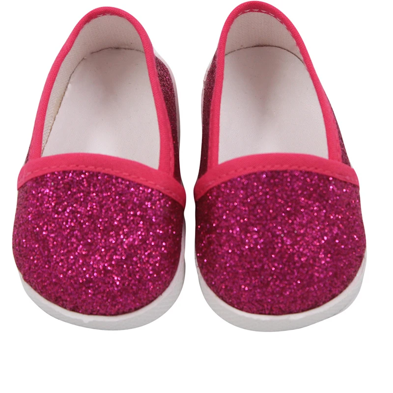 7cm Flower Sequins, Cartoons Doll Shoes Skating Shoes Snow Boots For 43cm Baby New Born&18inch American,OG Girl Doll Accessories