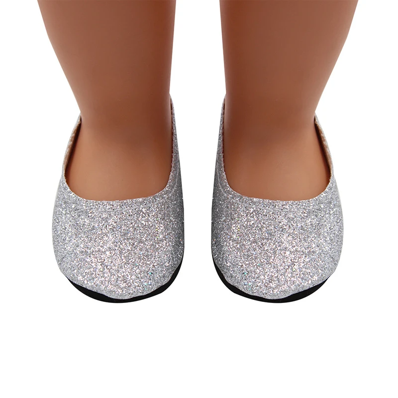 7cm Flower Sequins, Cartoons Doll Shoes Skating Shoes Snow Boots For 43cm Baby New Born&18inch American,OG Girl Doll Accessories