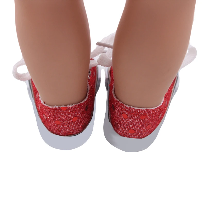 7cm Flower Sequins, Cartoons Doll Shoes Skating Shoes Snow Boots For 43cm Baby New Born&18inch American,OG Girl Doll Accessories