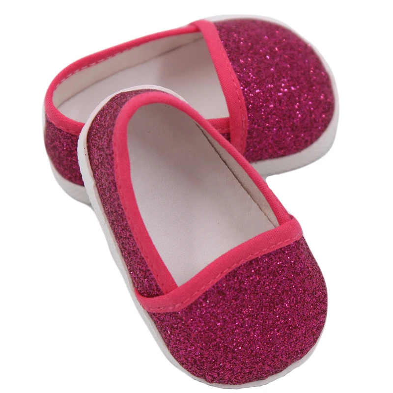 7cm Flower Sequins, Cartoons Doll Shoes Skating Shoes Snow Boots For 43cm Baby New Born&18inch American,OG Girl Doll Accessories