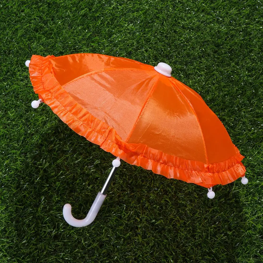 Lace Miniature Umbrella For Dolls Accessories Candy Color Mini Rain Gear For 18 Inch & 43cm Dolls Kids Toys Dollhouse Decoration