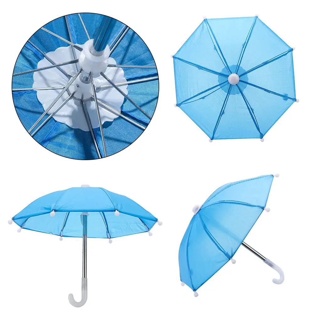 Lace Miniature Umbrella For Dolls Accessories Candy Color Mini Rain Gear For 18 Inch & 43cm Dolls Kids Toys Dollhouse Decoration