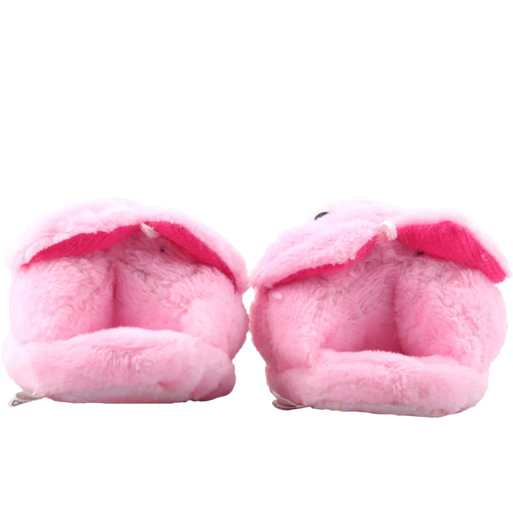 7cm Plush Doll Shoes Cute Bear,Tiger,Frog,Animal Slippers For American 18 Inch,OG&43cm Baby New Born Girl Doll Accessories Toy