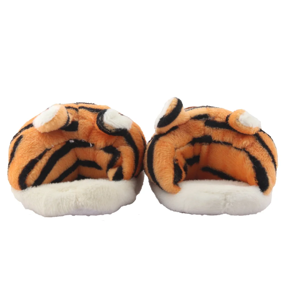7cm Plush Doll Shoes Cute Bear,Tiger,Frog,Animal Slippers For American 18 Inch,OG&43cm Baby New Born Girl Doll Accessories Toy