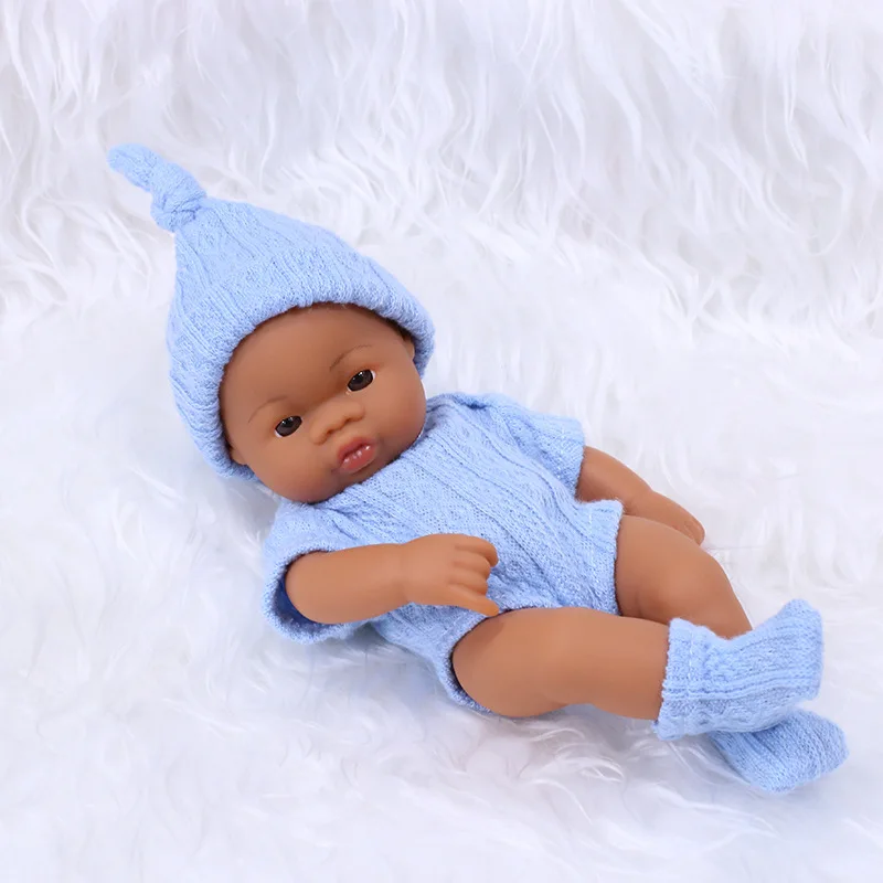 7.87Inch Black Reborn Dolls African Reborn Doll 20cm Cute Dolls Reborn Doll Toys Soft Touch High Quality Doll for Adults Gifts