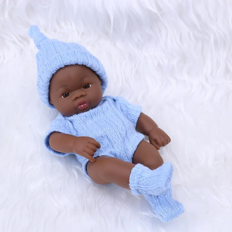 7.87Inch Black Reborn Dolls African Reborn Doll 20cm Cute Dolls Reborn Doll Toys Soft Touch High Quality Doll for Adults Gifts