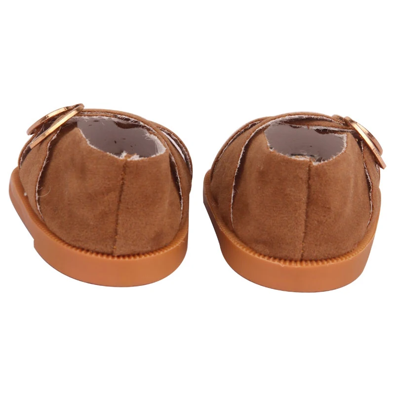 7cm Super Cute Leisure Doll Shoes Double Hearts Pu Leather 18 Inch Mini Handmade Shoes For Reborn Baby Dolls 43 cm Russian Toys