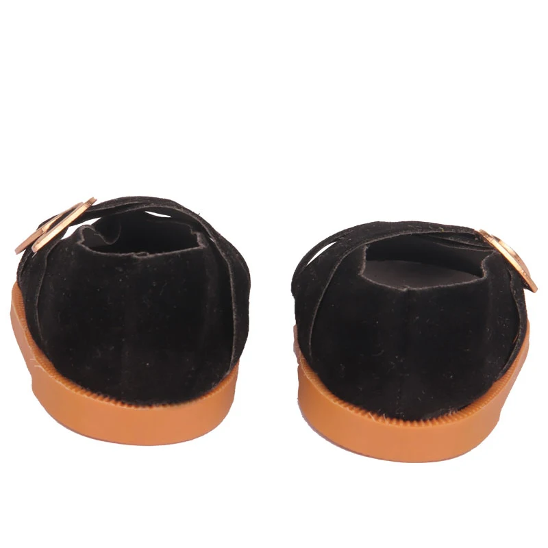 7cm Super Cute Leisure Doll Shoes Double Hearts Pu Leather 18 Inch Mini Handmade Shoes For Reborn Baby Dolls 43 cm Russian Toys