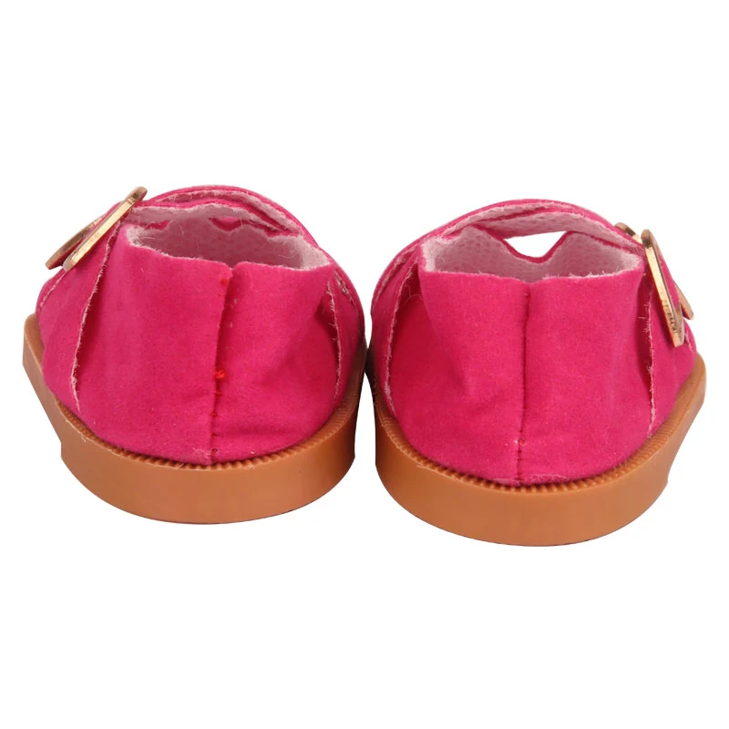 7cm Super Cute Leisure Doll Shoes Double Hearts Pu Leather 18 Inch Mini Handmade Shoes For Reborn Baby Dolls 43 cm Russian Toys
