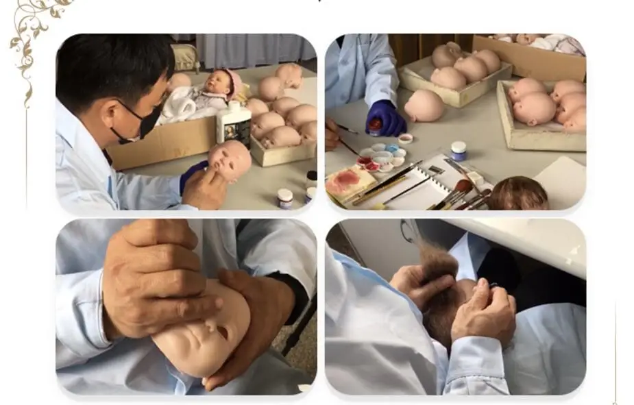 Silicone Baby Dolls Already Painted Finished Reborn Baby Doll Sleeping Baby Doll 3D Skin Visible Veins Surprise Gift for Child