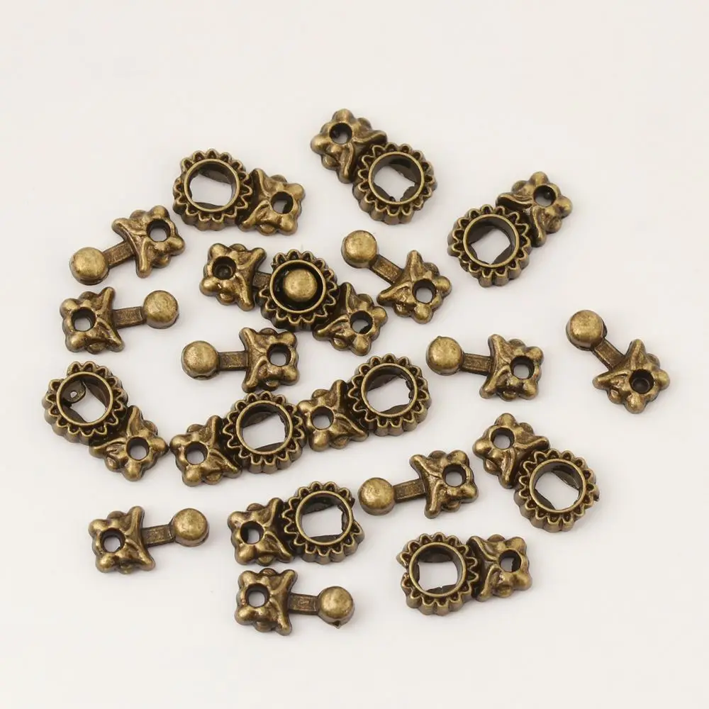 Vintage 10 Sets Mini Metal Waistband Buckle Doll Bags Clothes DIY Dress Decor Buttons For BJD Dolls Sewing Accessories