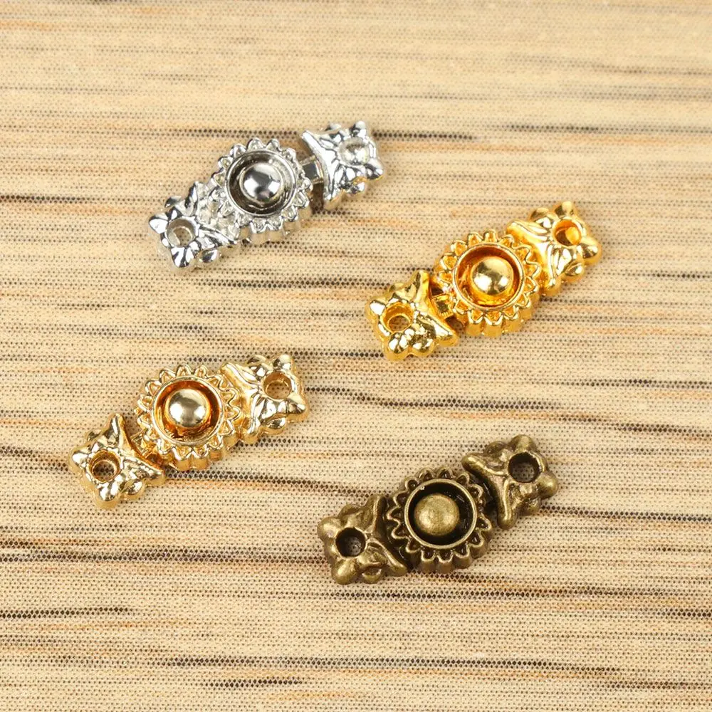 Vintage 10 Sets Mini Metal Waistband Buckle Doll Bags Clothes DIY Dress Decor Buttons For BJD Dolls Sewing Accessories