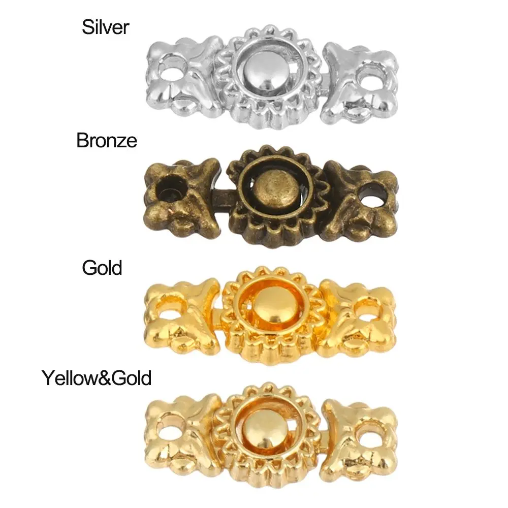 Vintage 10 Sets Mini Metal Waistband Buckle Doll Bags Clothes DIY Dress Decor Buttons For BJD Dolls Sewing Accessories