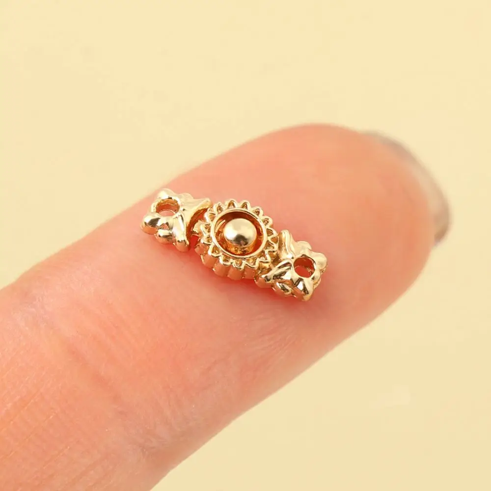 Vintage 10 Sets Mini Metal Waistband Buckle Doll Bags Clothes DIY Dress Decor Buttons For BJD Dolls Sewing Accessories