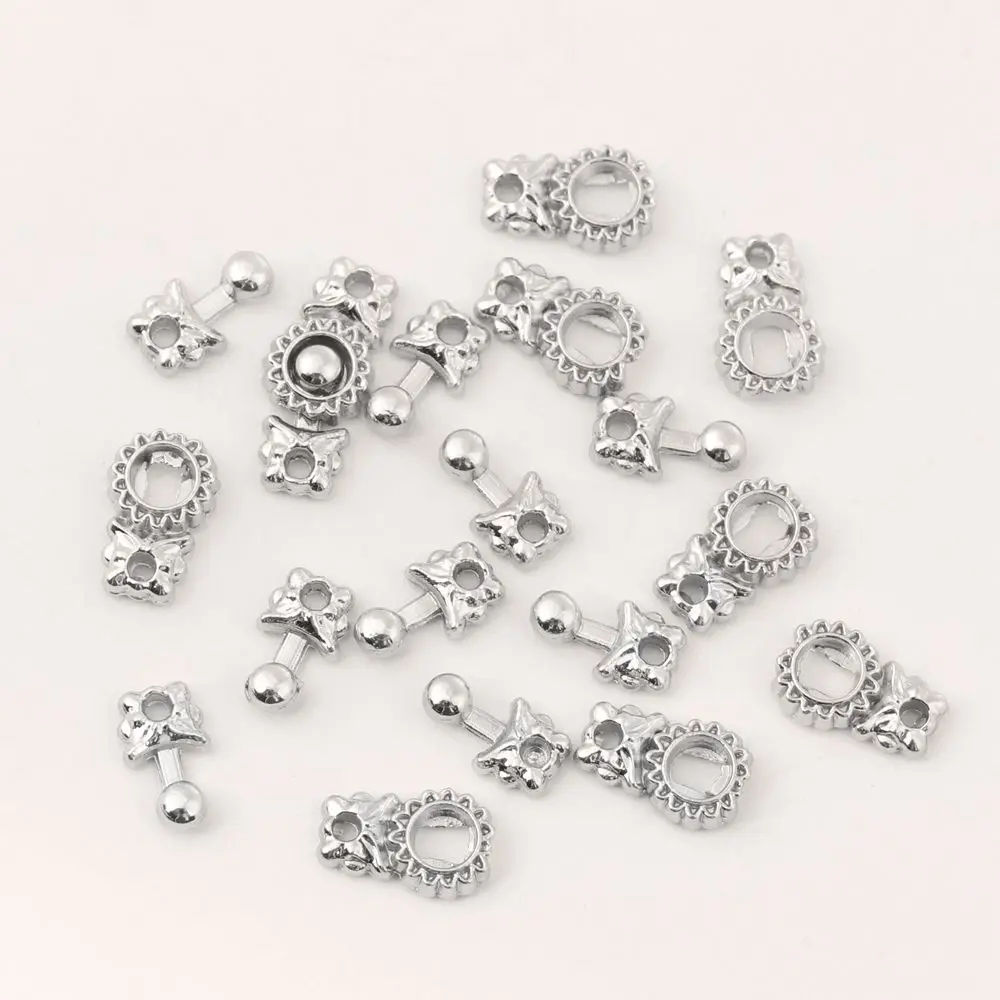 Vintage 10 Sets Mini Metal Waistband Buckle Doll Bags Clothes DIY Dress Decor Buttons For BJD Dolls Sewing Accessories