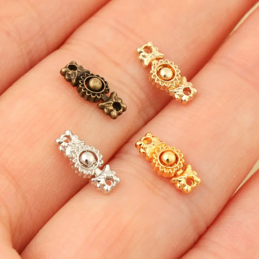 Vintage 10 Sets Mini Metal Waistband Buckle Doll Bags Clothes DIY Dress Decor Buttons For BJD Dolls Sewing Accessories