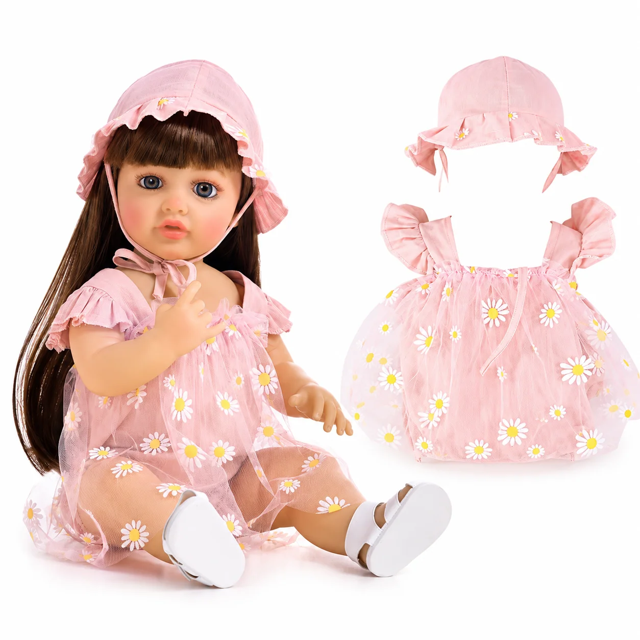 Doll Clothes for 55cm Dolls 22inch Doll's Clothing Sweater Dress Overall DIY Toy Dolls Outfit for Dolls Clothes Accessories