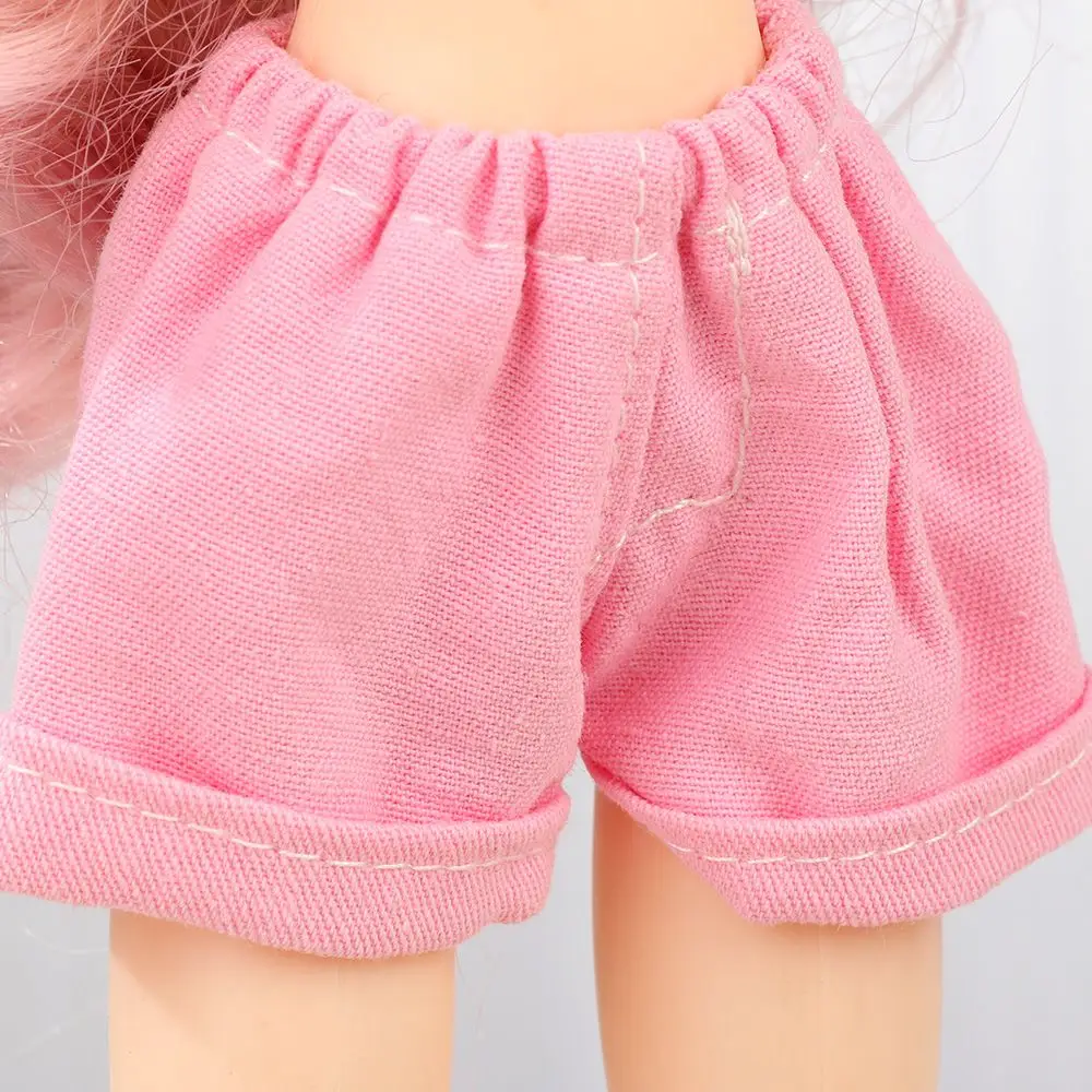 30CM Doll Clothes Fashion Stripe Undershirt Casual Wear Shorts Tooling Style Jeans Pants For 11.5" 1/6 BJD Dolls Accessories