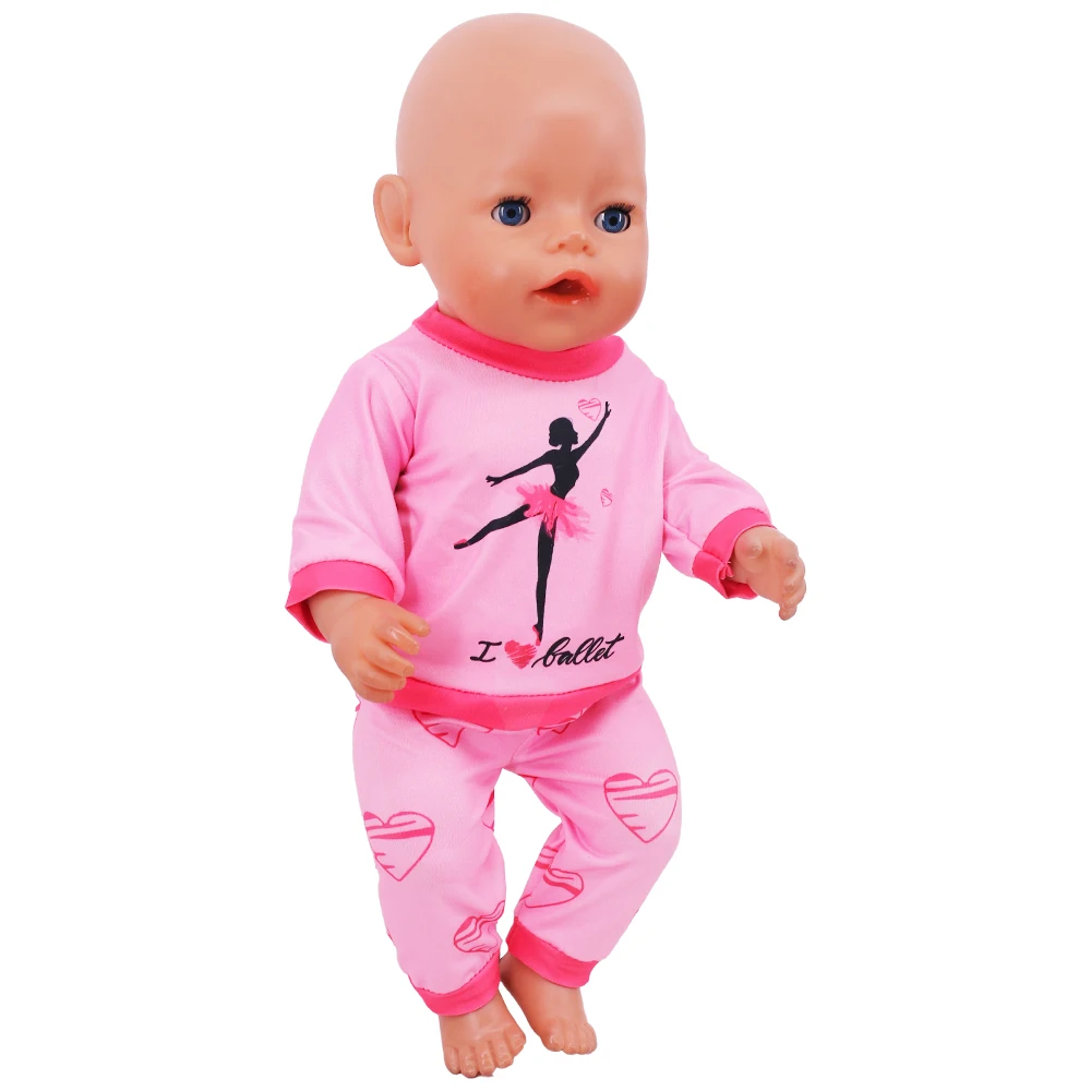 2 Pcs/Set Kawaii Animal Pajamas Suit For 43cm Baby Doll Clothes Accessories And 18 Inch American Doll Girl's Toys Our Generation