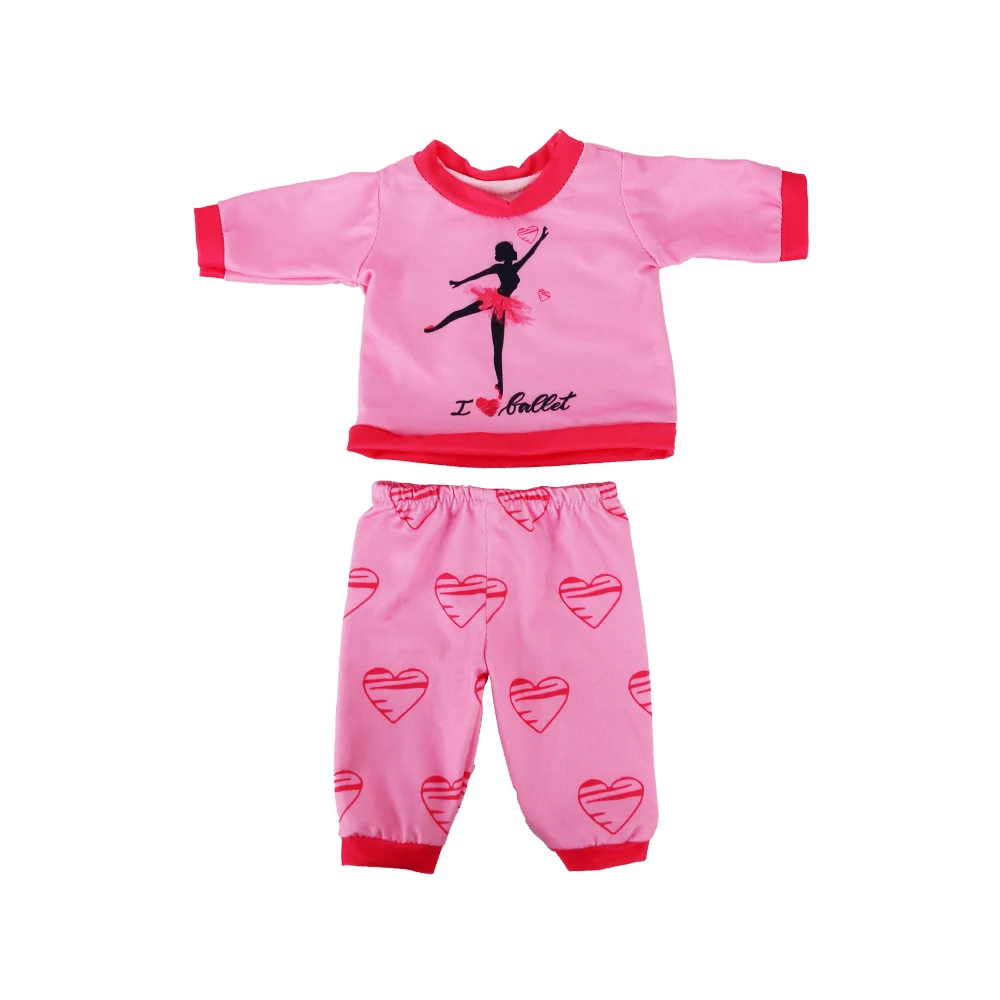 2 Pcs/Set Kawaii Animal Pajamas Suit For 43cm Baby Doll Clothes Accessories And 18 Inch American Doll Girl's Toys Our Generation