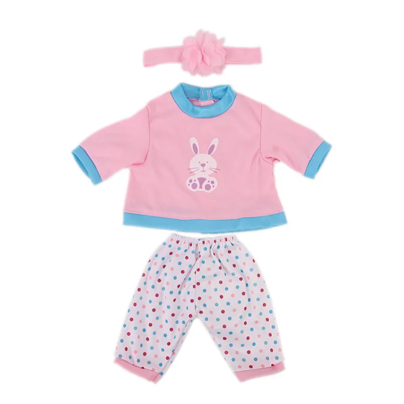 2 Pcs/Set Kawaii Animal Pajamas Suit For 43cm Baby Doll Clothes Accessories And 18 Inch American Doll Girl's Toys Our Generation