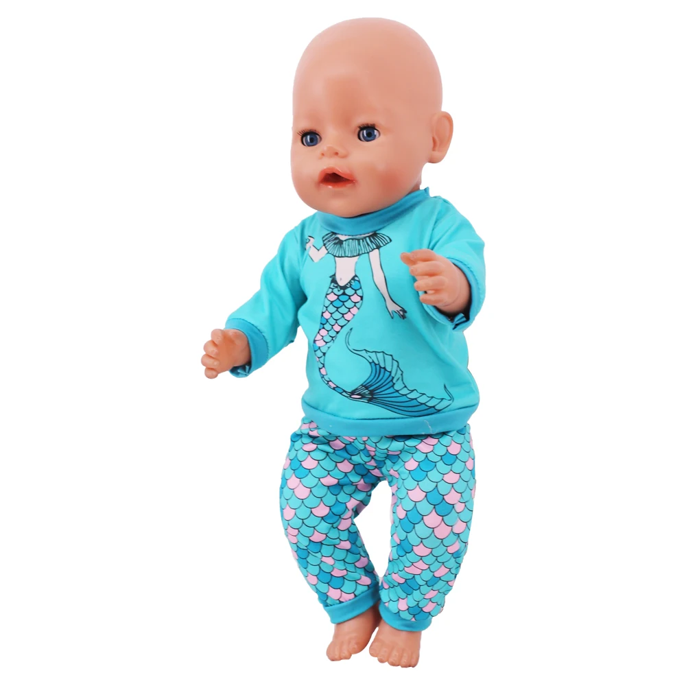 2 Pcs/Set Kawaii Animal Pajamas Suit For 43cm Baby Doll Clothes Accessories And 18 Inch American Doll Girl's Toys Our Generation