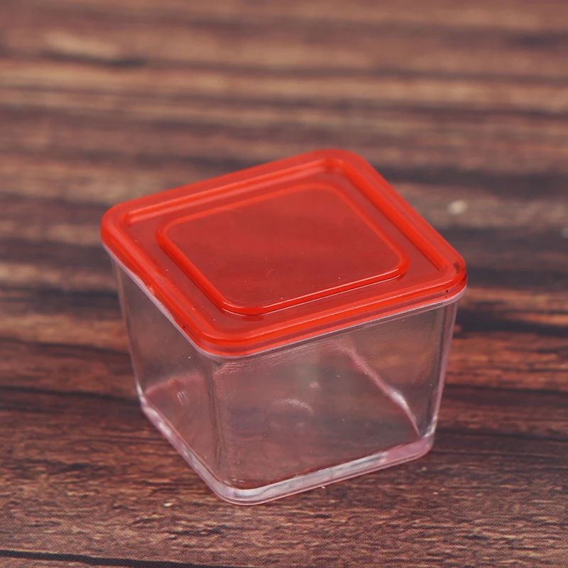 4pcs 1:12 Dollhouse Mininature Fresh Keeping Box Lunch Model Kitchen Tableware Accessories For Doll House Decor Kids Toys Gi