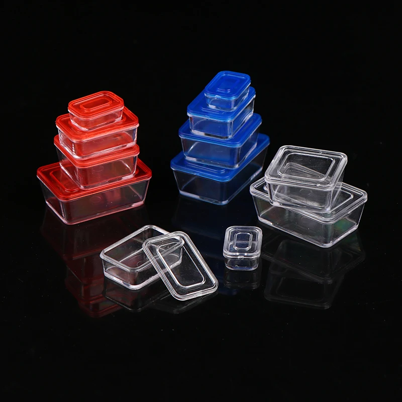 4pcs 1:12 Dollhouse Mininature Fresh Keeping Box Lunch Model Kitchen Tableware Accessories For Doll House Decor Kids Toys Gi