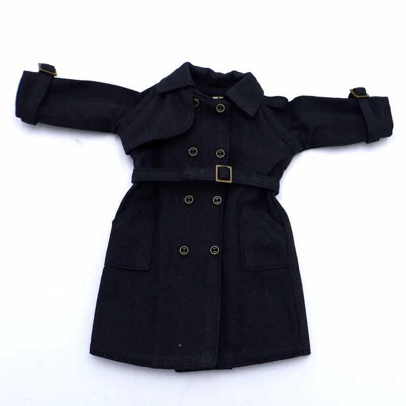Blythe Clothes Trench Coat Casual Pants for Ob24 Ob22 Azone Blythe Doll Suit Tweed Jacket Set