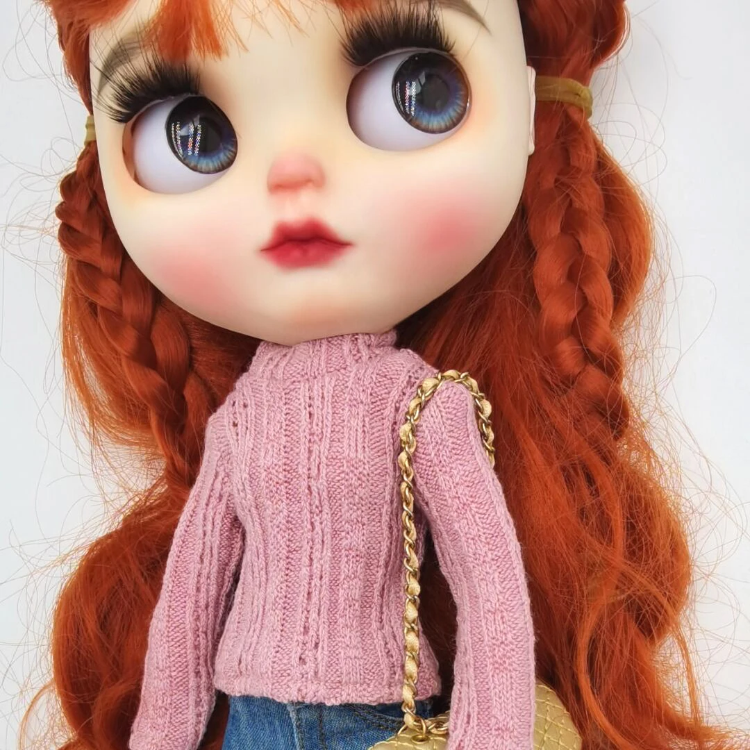 Blythe Clothes Trench Coat Casual Pants for Ob24 Ob22 Azone Blythe Doll Suit Tweed Jacket Set