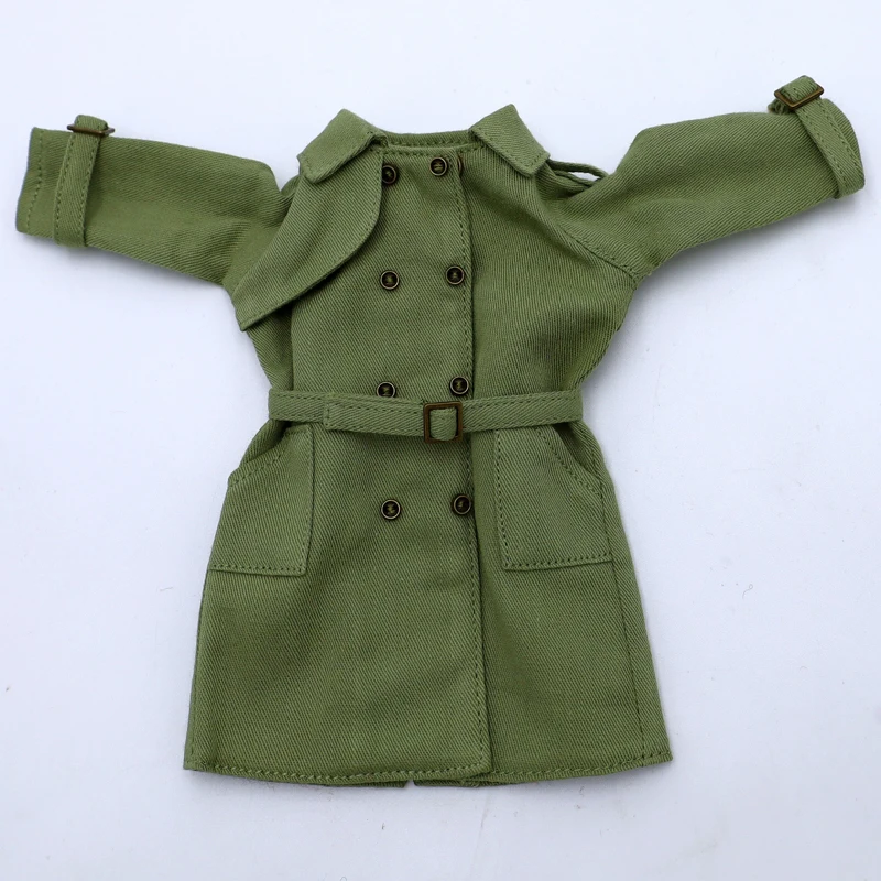 Blythe Clothes Trench Coat Casual Pants for Ob24 Ob22 Azone Blythe Doll Suit Tweed Jacket Set