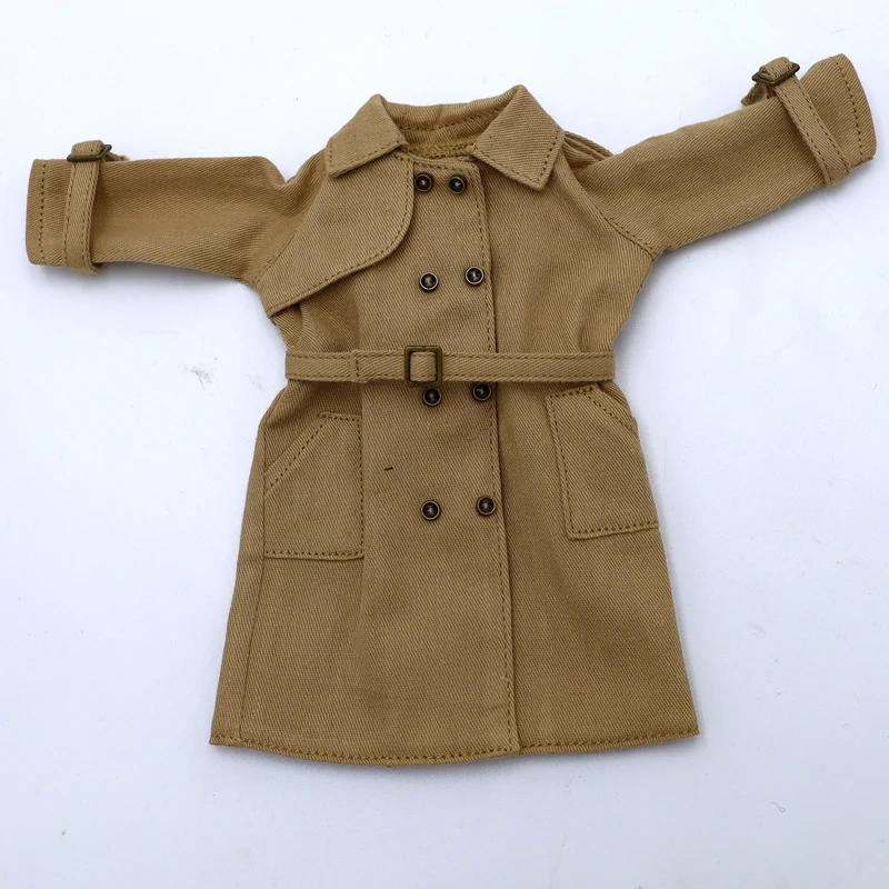 Blythe Clothes Trench Coat Casual Pants for Ob24 Ob22 Azone Blythe Doll Suit Tweed Jacket Set