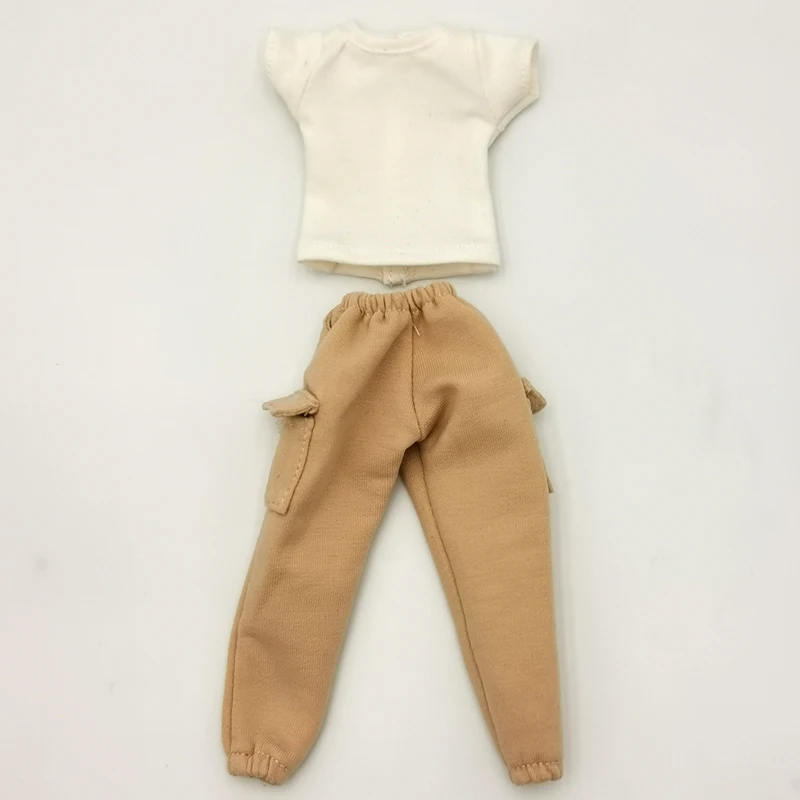 Blythe Clothes Trench Coat Casual Pants for Ob24 Ob22 Azone Blythe Doll Suit Tweed Jacket Set