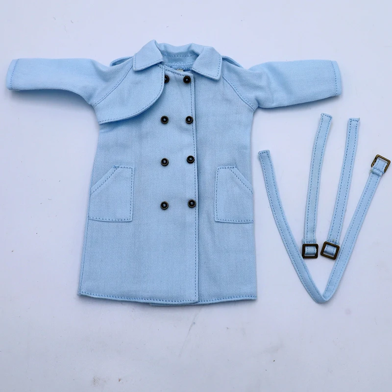 Blythe Clothes Trench Coat Casual Pants for Ob24 Ob22 Azone Blythe Doll Suit Tweed Jacket Set