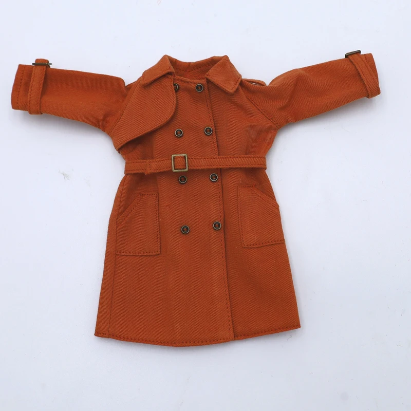 Blythe Clothes Trench Coat Casual Pants for Ob24 Ob22 Azone Blythe Doll Suit Tweed Jacket Set