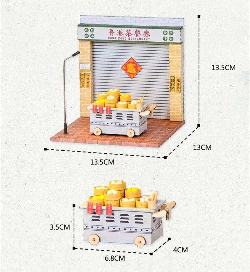 DIY Wooden Doll House Japanese Sushi Store Miniature Building Kit BBQ Breakfast Dollhouse With Furniture Toys for Girls Gifts