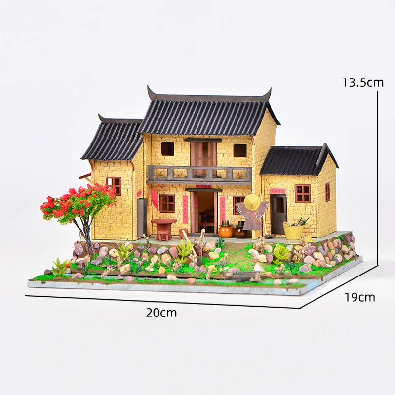 DIY Wooden Doll House Japanese Sushi Store Miniature Building Kit BBQ Breakfast Dollhouse With Furniture Toys for Girls Gifts