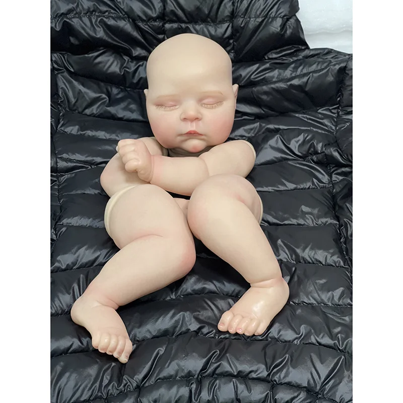 NPK 21inch Already Finished Painted Reborn Doll Parts Peaches Cute Baby 3D Painting with Visible Veins Cloth Body Included