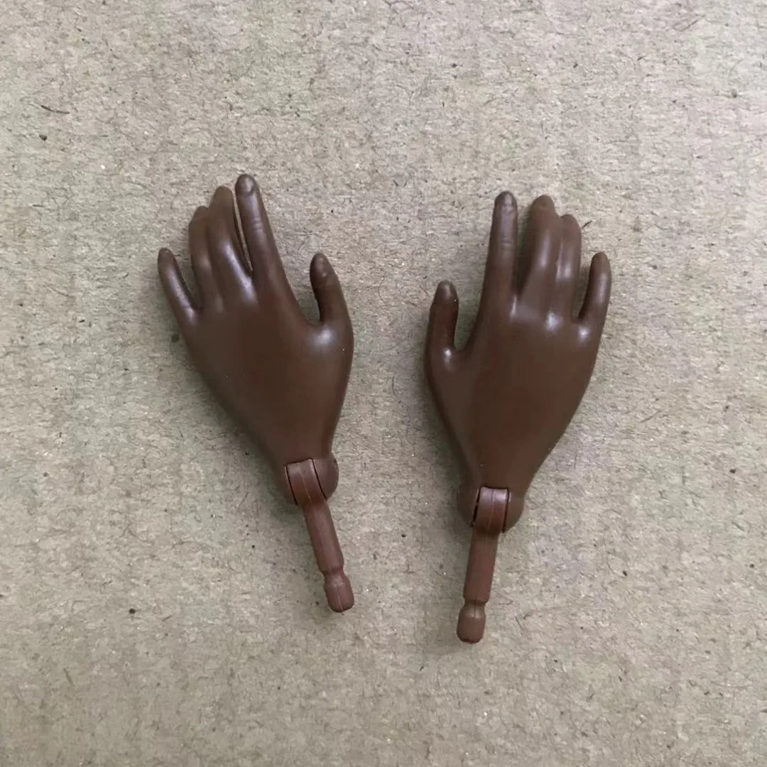1/6 Doll Replacements Hands Elbows Feet Black Brown White Beige White Pink Skin Doll Parts Original Doll Accessories