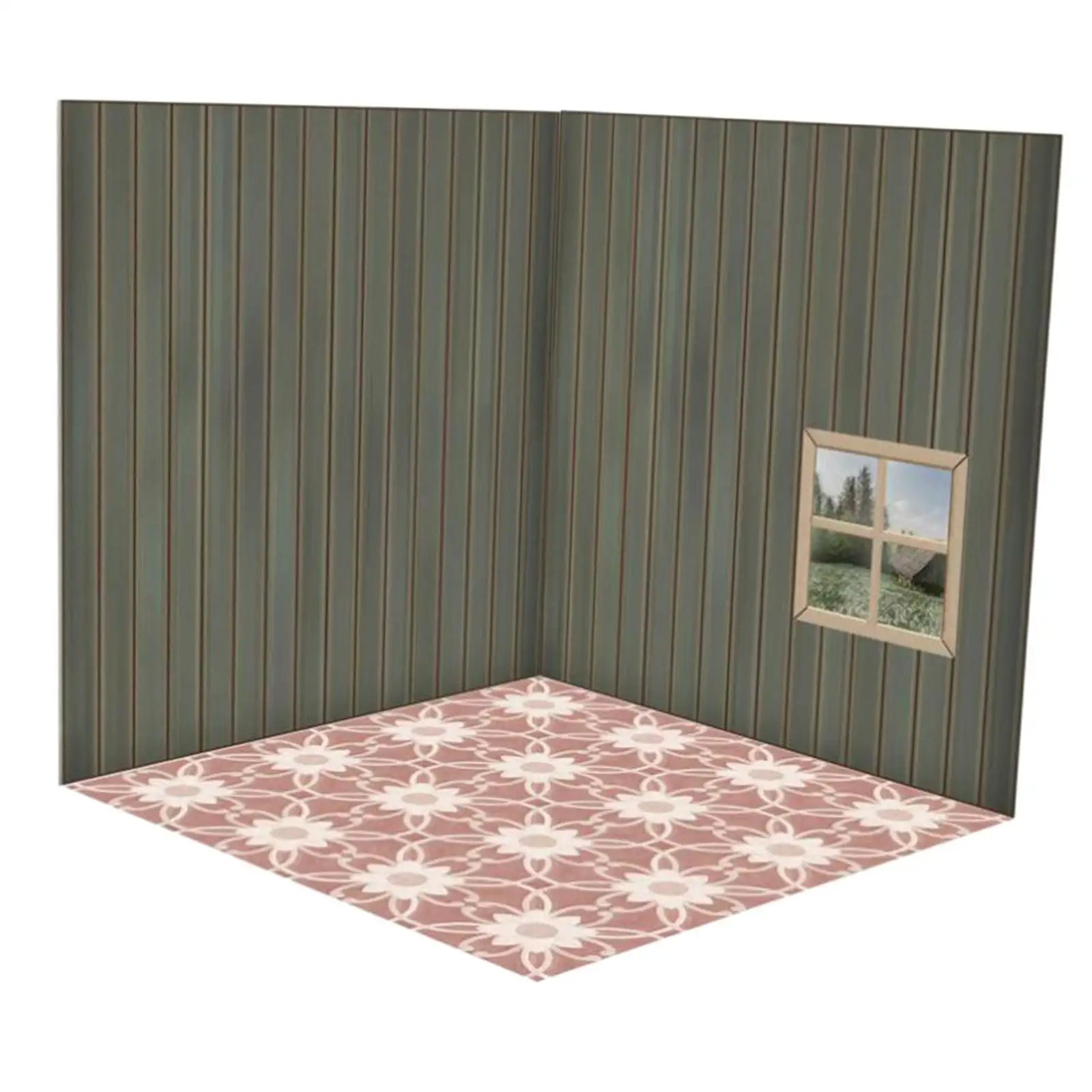 1/12 Scale Backdrop Scene Model Background Display Layout Background Display for Action Figures Dolls Accessories