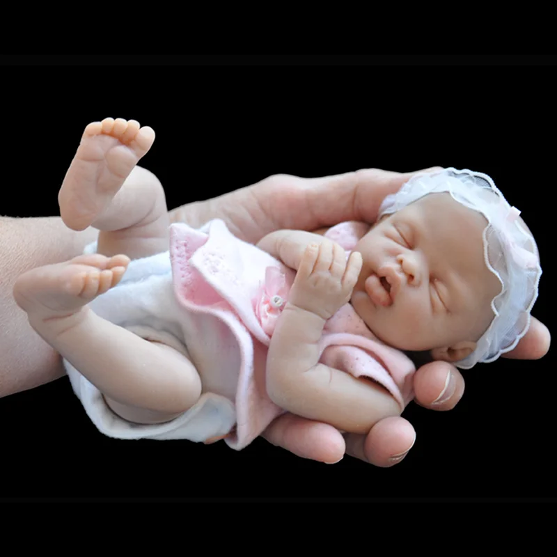 10inch Reborn Doll Kit Katie Sleeping Baby Girl Unpainted DIY Doll Parts