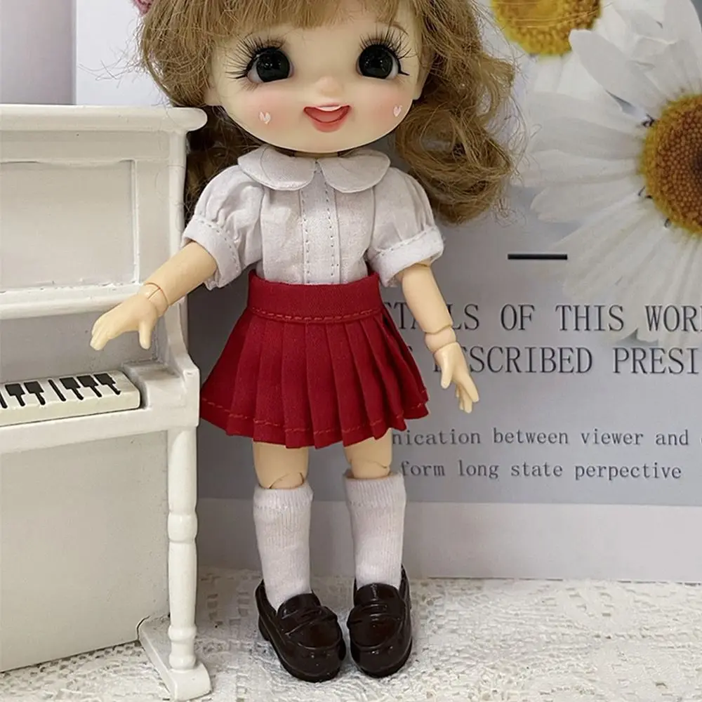 Handmade Skirt Doll Uniform Skirt Cute Doll Clothes For 1/12BJD Dolls For 1/11OB11 Dolls Shorts Pants Dresses Dolls Accessories